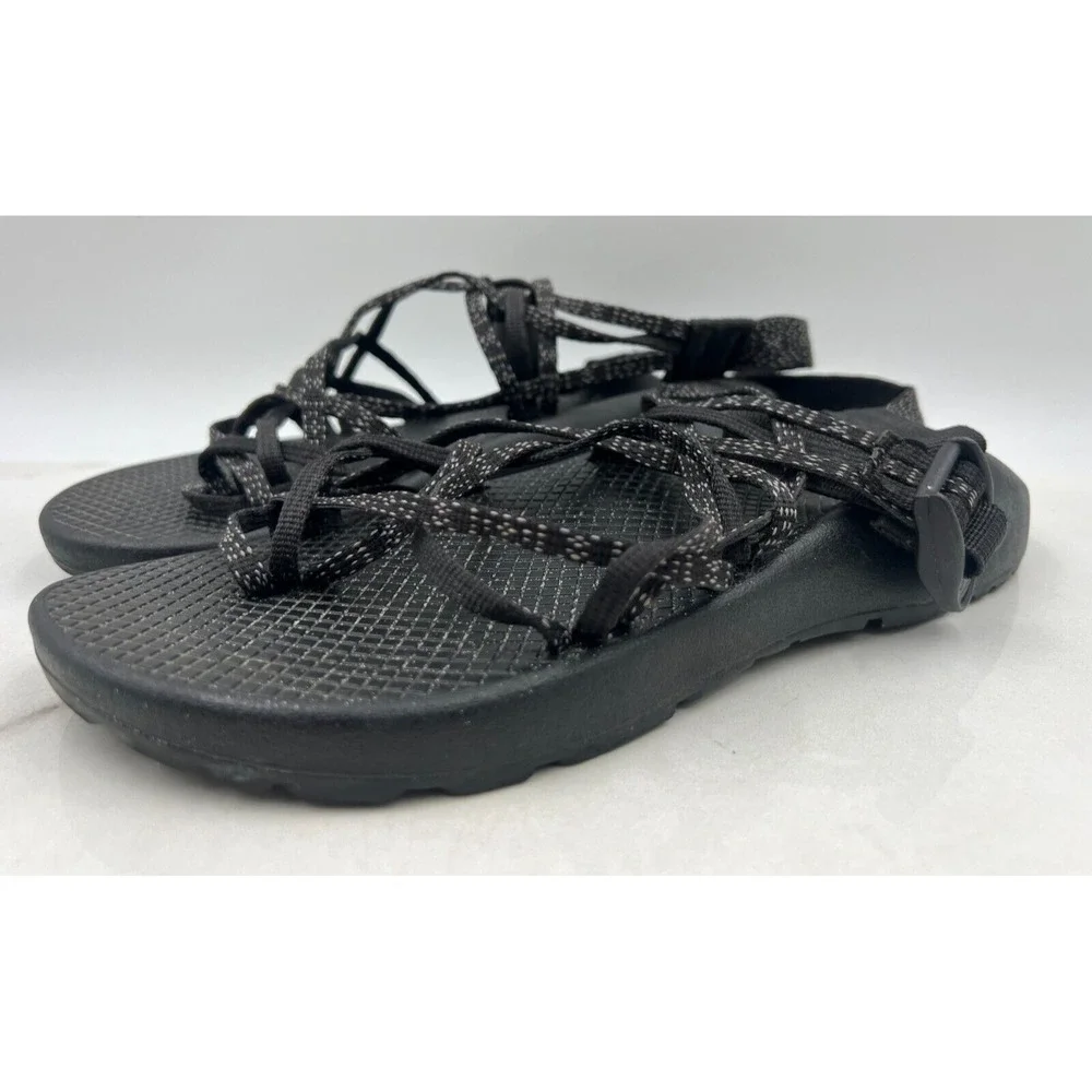 Chaco Sandals Women Sz 9 Classic ZX3 Sport Toe Loop Triple Strap Slingback Black